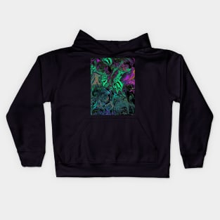 Liquid Graffiti Green Kids Hoodie